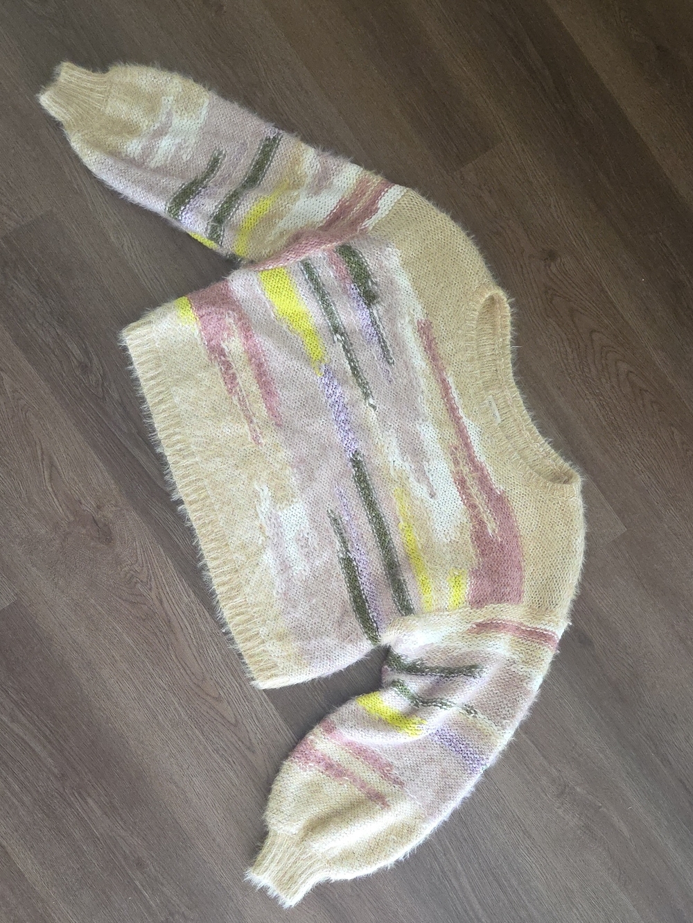 Pilcro Boat-Neck Cropped Sweater M - Picture 3 of 6